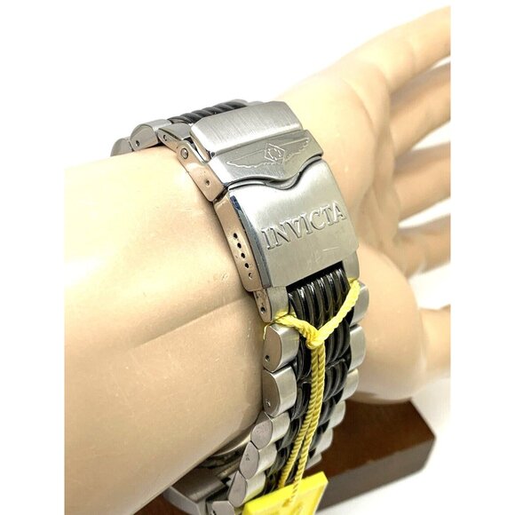 Invicta Men's Watch 29569 Bolt Quartz Chronograph Silver Black Steel 50mm Case - Picture 11 of 15